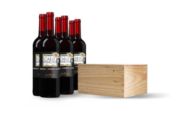 Wijnkist Calle Principal Tempranillo-Cabernet Sauvignon Viño de la Tierra Castilla (6 flessen)