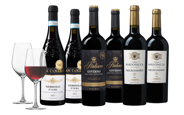 Wijnpakket Rode Italiaanse meesterwerken