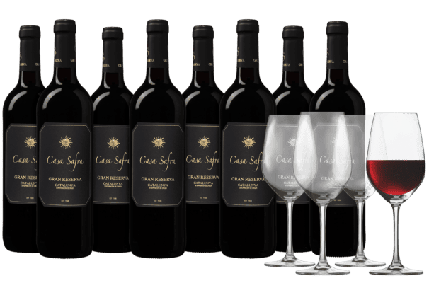 Wijnpakket Casa Safra Black Label Gran Reserva + 4 glazen