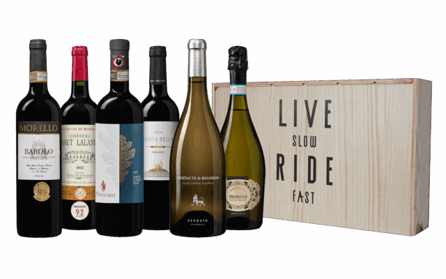 Live Slow Ride Fast Wijnkist